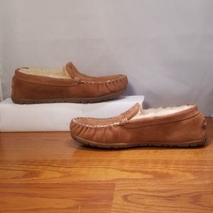 Men's LL Bean Shearling Slippers Moccasin Size 10